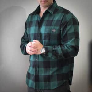 Green and black shirt