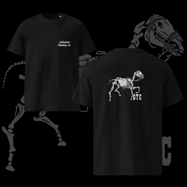 Skele Horse Backed Premium Heather Black T- Shirt